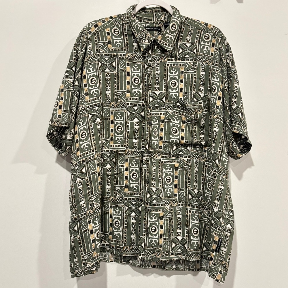 Natural Issue Mens Shirt XXL Geometric Tribal Boho Eclectic Retro Abstract 20236